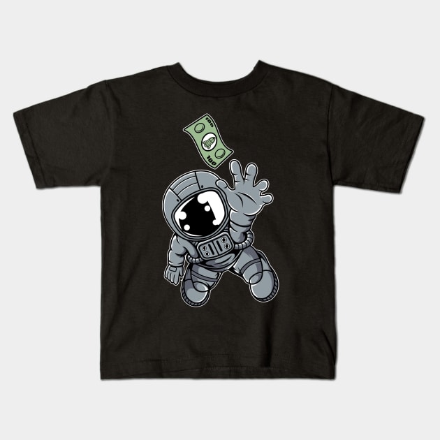 Astronaut Dollar Kids T-Shirt by ArtisticParadigms